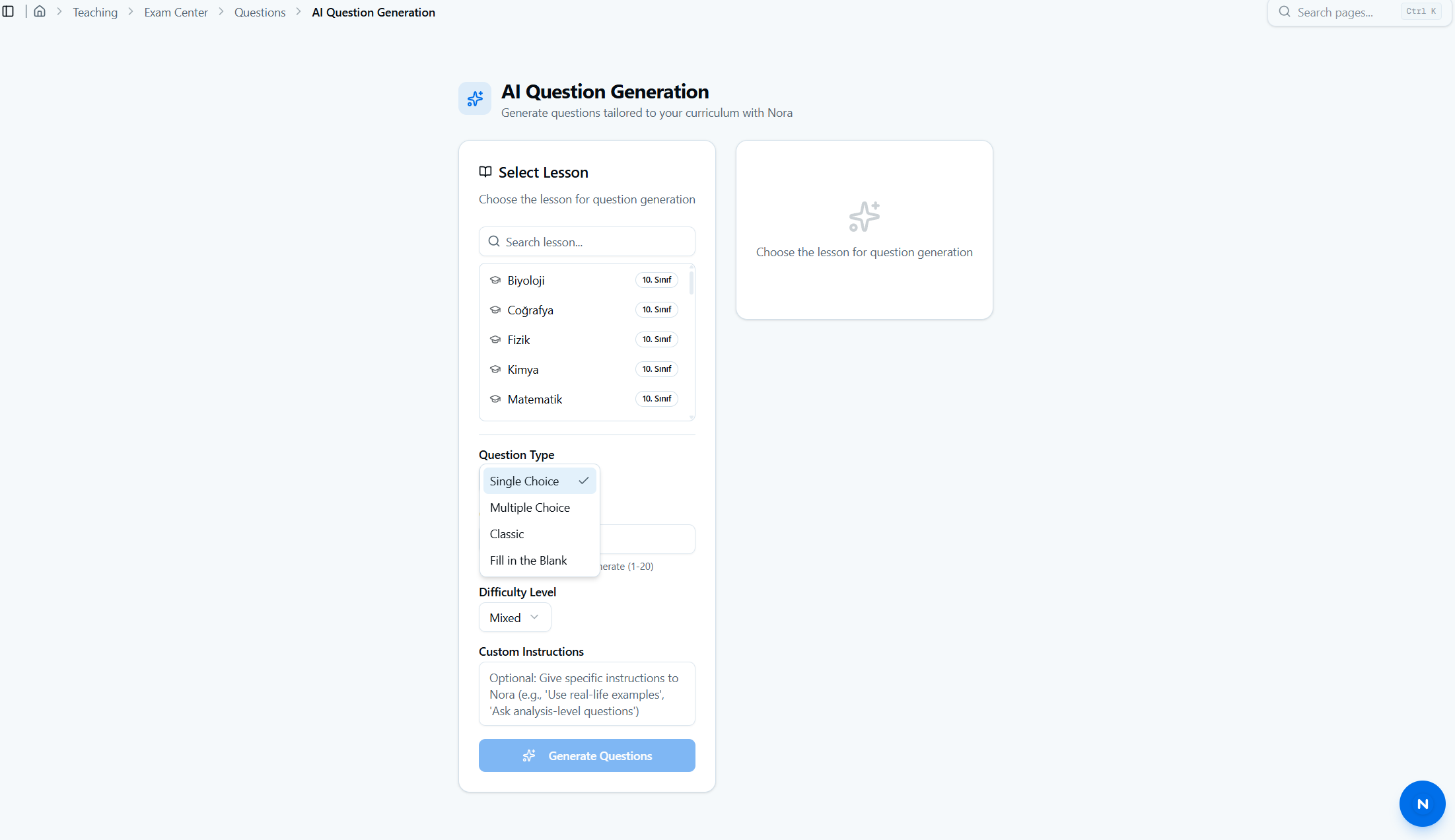 Multi-Format Assessment Creation